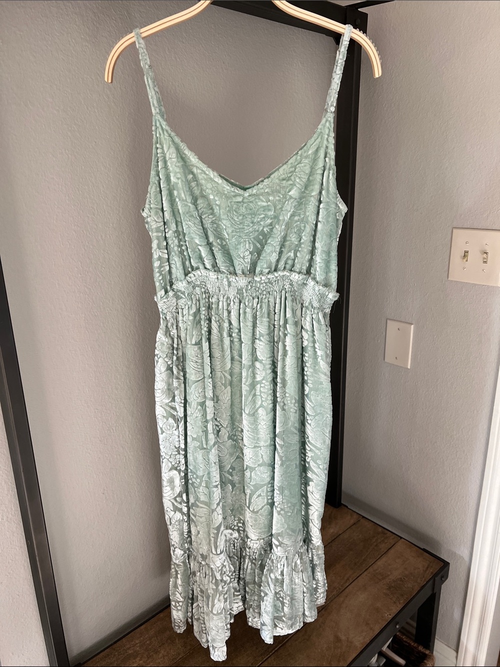 Anthropologie HEMANT & NANDITA Mint Evening Dress